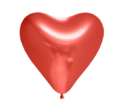 Herzballons, rot, Spiegeloptik, 6 Stck