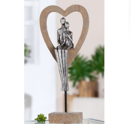 Skulptur Paar im Herz