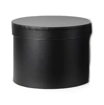 Geschenkbox, rund, 14,5 x 11 cm, schwarz