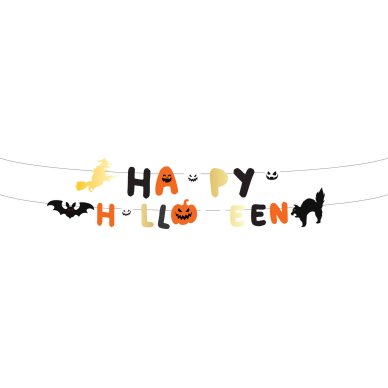 Buchstabengirlande Happy Halloween