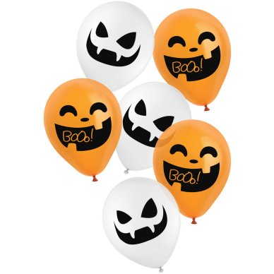Halloween Ballons, Boo, 6 Stck