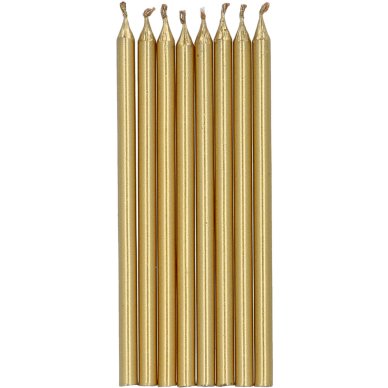 Kerzen, gold - 24 Stck