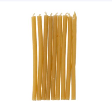 Kerze - Bienenwachs - 10 cm, 24 Stck