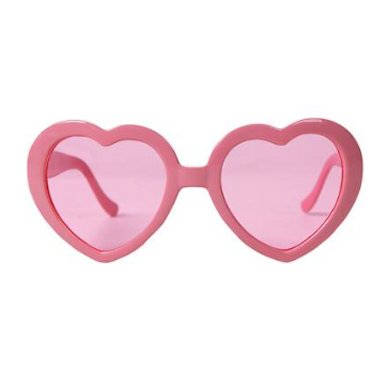 Funbrille Rosa in Herzform
