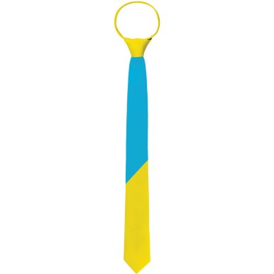 Krawatte Colorblock Blau/Gelb, 1 Stck