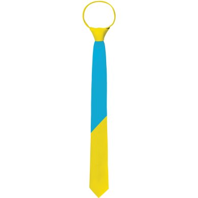 Krawatte Colorblock Blau/Gelb, 1 Stck