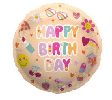Folienballon Happy Birthday Boho