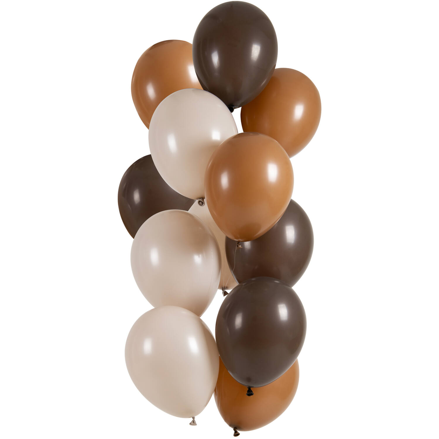 Ballons Mocca, Choco, Vanille - 12 Stck
