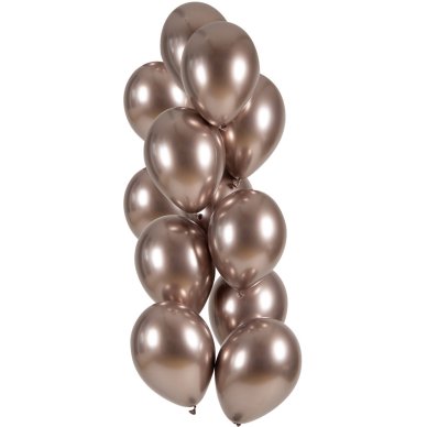 Ballons Ultra Shine Rose Gold 33cm - 12 Stck