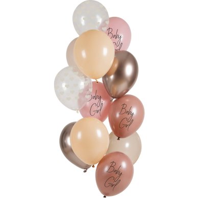 Ballons Baby Girl 33cm - 12 Stck