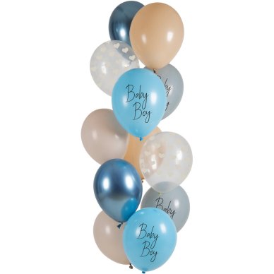 Ballons Baby Boy 33cm - 12 Stck