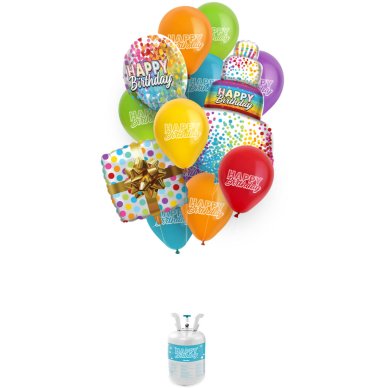 Heliumflasche Ballongas Happy Birthday