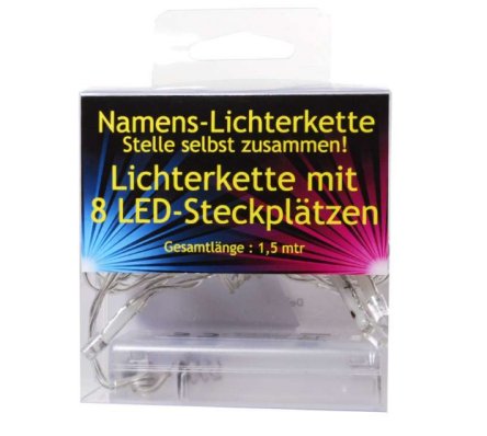 LED-Lichterkette mit 8 Steckpltzen
