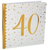 Gstebuch Gold Glamour Zahl 40