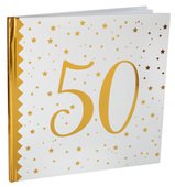 Gstebuch Gold Glamour Zahl 50