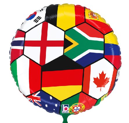 Fu�ball Nationen Folienballon