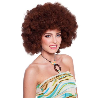 Afro XL Perücke, braun