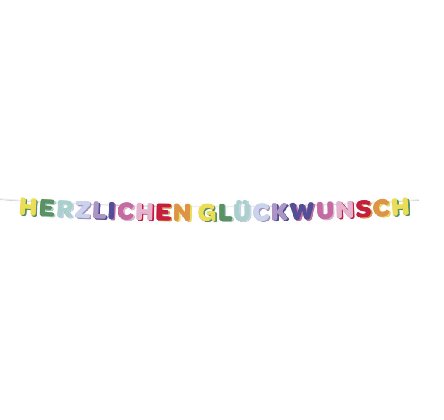 Buchstabengirlande - HERZLICHEN GLCKWUNSCH