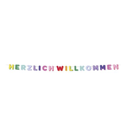Buchstabengirlande - HERZLICH WILLKOMMEN