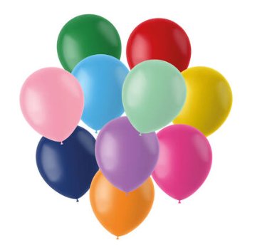 Latexballons, bunt, 33 cm, 10 Stck