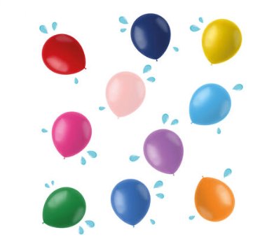 Wasserbomben, bunt, 8 cm, 50 Stck