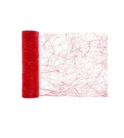 Hochzeit Tischlufer, rot Abaca - 30 cm