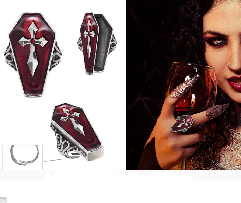 Sarg als Ring mit Kreuz