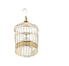 Vogelkfig, goldfarben