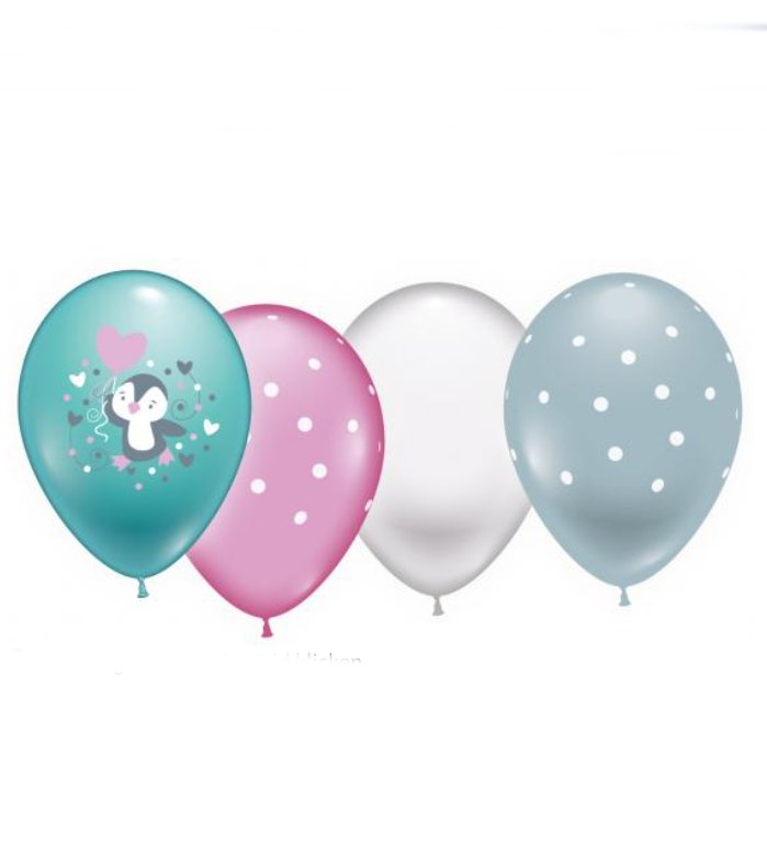 Ballons mit Pinguins, 6 Stck