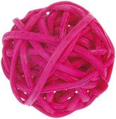 Kleine Rattankugeln, pink - 6 Stck