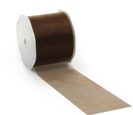 Organzaband braun 7 cm x 25 m