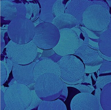 Folienkonfetti rund, 1cm, blau