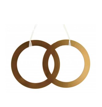 Hochzeit - goldene Ringe aus Metall mit Band