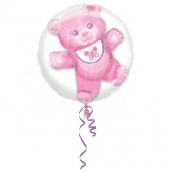 Folienballon Teddy inside pink, 60 cm