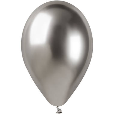 Ballons Chrom-Silber, 33 cm - 5 Stck