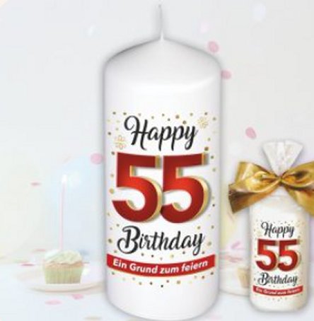 Kerze zum 55.Geburtstag