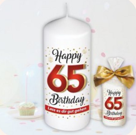 Kerze zum 65.Geburtstag