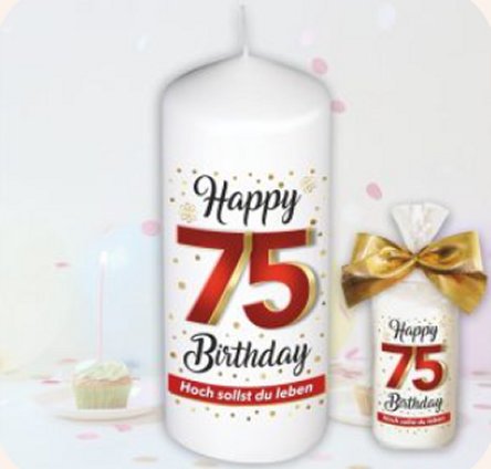 Kerze zum 75.Geburtstag