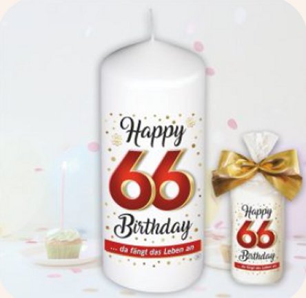 Kerze zum 66.Geburtstag