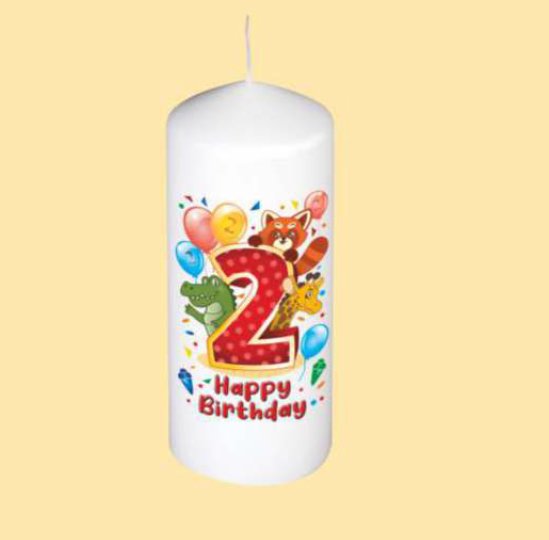 Kerze zum 2.Geburtstag