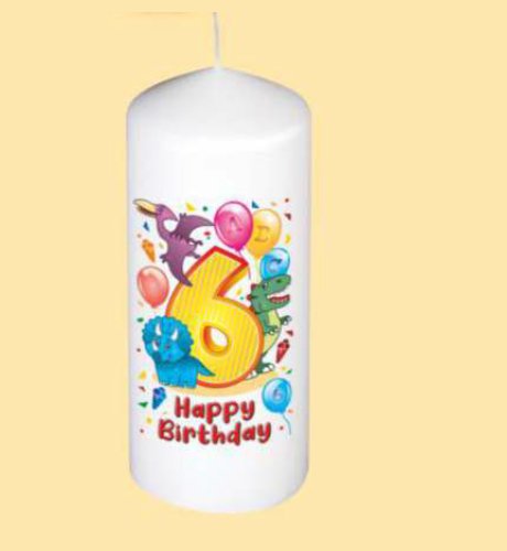 Kerze zum 6.Geburtstag