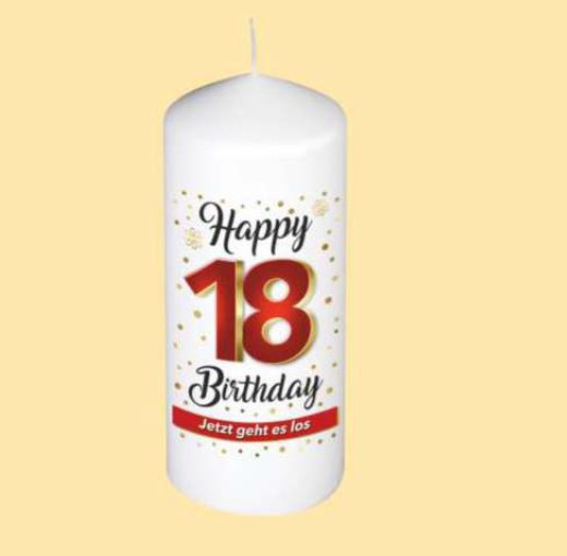 Kerze zum 18.Geburtstag