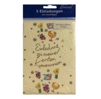 Einladungskarten zur ersten Kommunion