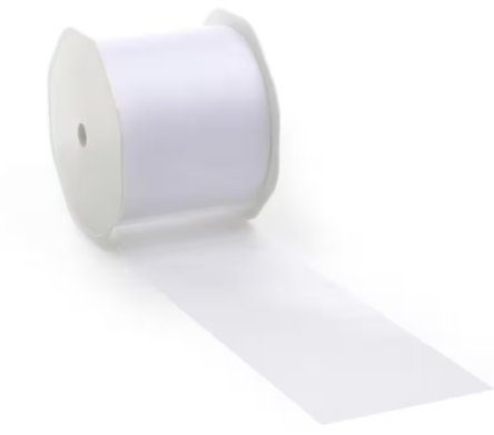 Organzaband wei 7 cm x 25 m