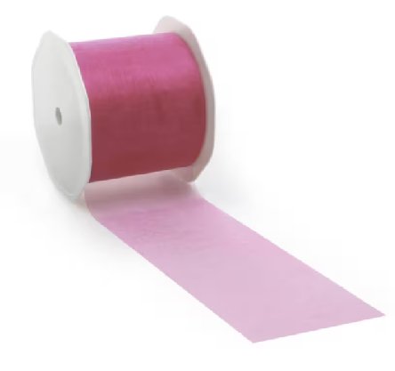 Organzaband 7cm Breite x 25m Lnge - pink