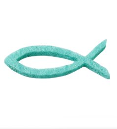 Fische aus Filz, t�rkis, 12 St�ck