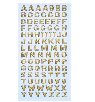 SOFTY-Sticker Grobuchstaben gold
