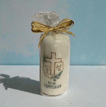 Kerze zur Kommunion, verpackt