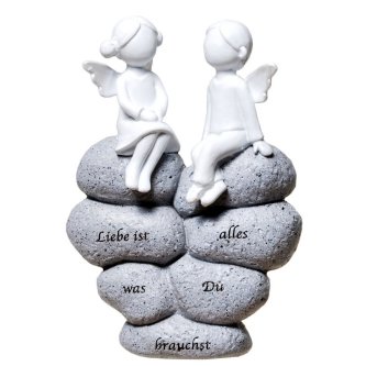 Engel-Paar auf Stein