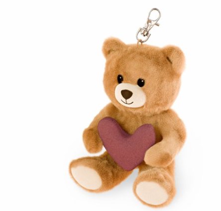 Teddybr als Stofftier mit Karabiner, 1 Stck